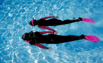 In pool. Children