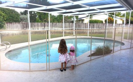 All Beige Pool Fence