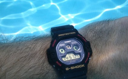 Casio G-Shock swimming pool