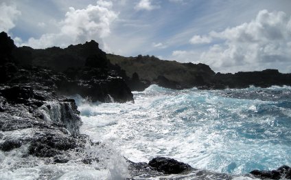 Near the fresh water pools