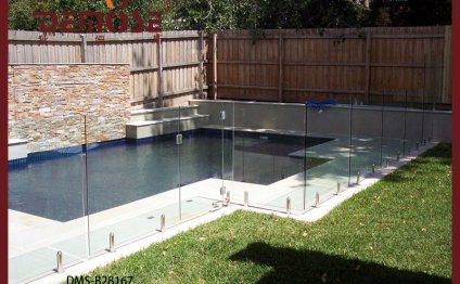 Security glass fencing for