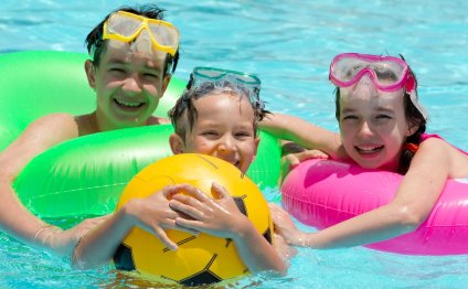 Kids Playing in Swimming Pool