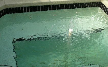 Green water in pool
