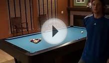 George is practicing speed pool at home