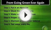 How to Eliminate and Prevent Green Algae in a Swimming Pool