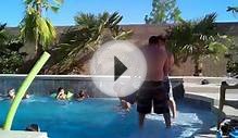 Little kid thrown into pool