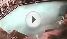 Security Camera Captures Shaking swimming pool in Nepal