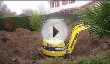 Swimming pool excavation with a mini excavator/backhoe rental